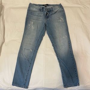 Banana Republic Jeans Light wash legging ripped jean size 4
